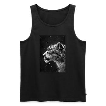 Snow Leopard Schneeleoparden Schneeleopard - Männer Premium Bio Tank Top - Schwarz - Vorne - AI Model Male 178 light (178cm)