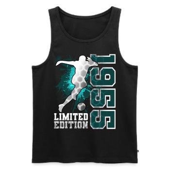 1955 Football Limited Edition Birthday - Men's Premium Organic Tank Top - black - Front - AI Model Male 178 light (178cm)