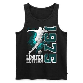 1975 Football Limited Edition Birthday - Men's Premium Organic Tank Top - black - Front - AI Model Male 178 light (178cm)