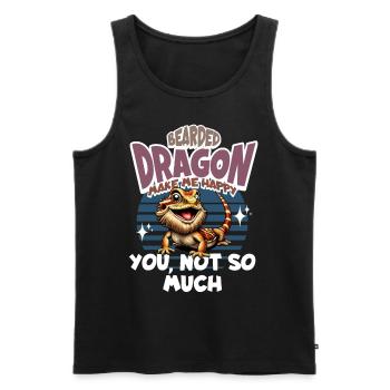 Bartagame Bartagamen Bearded Dragon - Men's Premium Organic Tank Top - black - Front - AI Model Male 178 light (178cm)