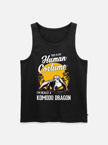 Komodowaran Human Costume Waran - Männer Premium Bio Tank Top - Schwarz