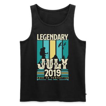 Juli 2019 Geburtstagsgeschenk, Vintage Juli. - Männer Premium Bio Tank Top - Schwarz - Vorne - Michal (187cm)