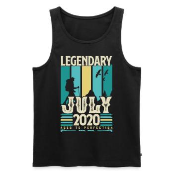 Juli 2020 Geburtstagsgeschenk, Vintage Juli. - Männer Premium Bio Tank Top - Schwarz - Vorne - Michal (187cm)
