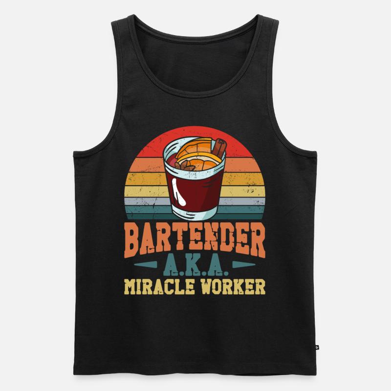 Bartender Mixologist Bartender - Männer Premium Bio Tank Top - Schwarz