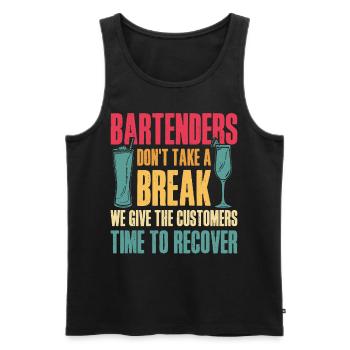 Bartender Mixologist Bartenders - Männer Premium Bio Tank Top - Schwarz - Vorne - AI Model Male 178 light (178cm)