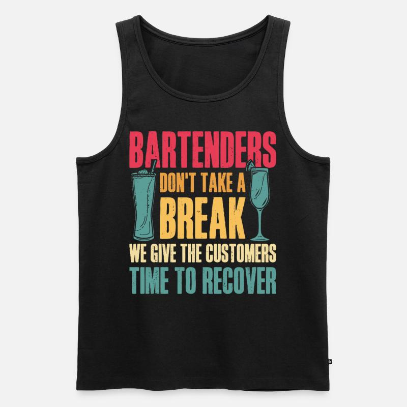 Bartender Mixologist Bartenders - Männer Premium Bio Tank Top - Schwarz
