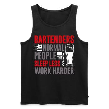 Bartender Mixologist Bartenders - Men's Premium Organic Tank Top - black - Front - Michal (187cm)