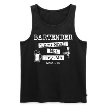 Bartender Mixologist Bartender - Men's Premium Organic Tank Top - black - Front - Michal (187cm)