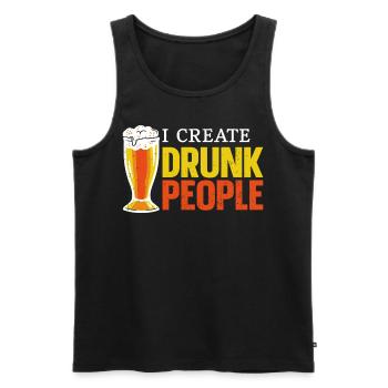 Barman Mixologue I Create - Débardeur bio Premium Homme - noir - Devant - Michal (187cm)