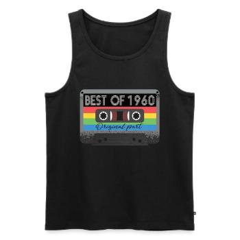 Le meilleur des années 1960 Vintage Cassette Retro Anniversaire - Débardeur bio Premium Homme - noir - Devant - Michal (187cm)