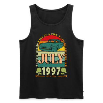 July 1997 birthday gift. July 1997. - Men's Premium Organic Tank Top - black - Front - Michal (187cm)