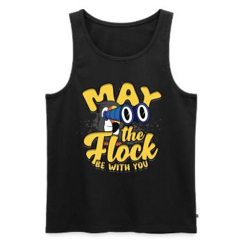 Bird watching ornithologist - Men's Premium Organic Tank Top - black - Front - AI Model Male 178 light (178cm)
