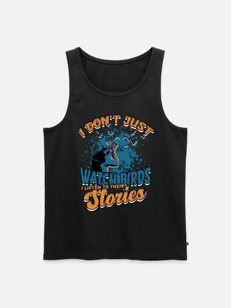 Bird watching ornithologist - Men's Premium Organic Tank Top - black