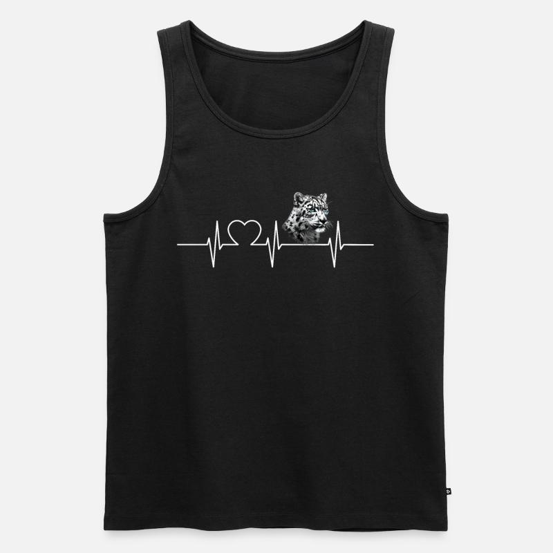 Snow Leopard Schneeleoparden Schneeleopard - Men's Premium Organic Tank Top - black