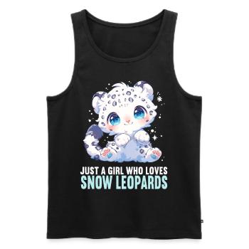 Léopard des neiges Schneeleoparden Schneeleopard - Débardeur bio Premium Homme - noir - Devant - Michal (187cm)