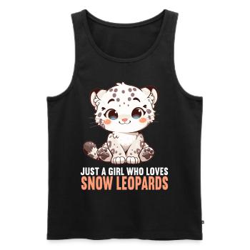 Léopard des neiges Schneeleoparden Schneeleopard - Débardeur bio Premium Homme - noir - Devant - Michal (187cm)