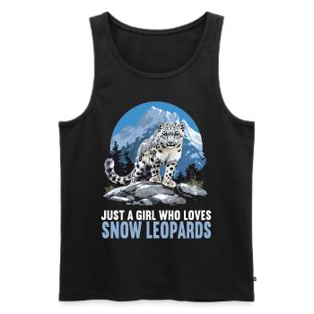 Snow Leopard Schneeleoparden Schneeleopard - Männer Premium Bio Tank Top - Schwarz - Vorne - Michal (187cm)