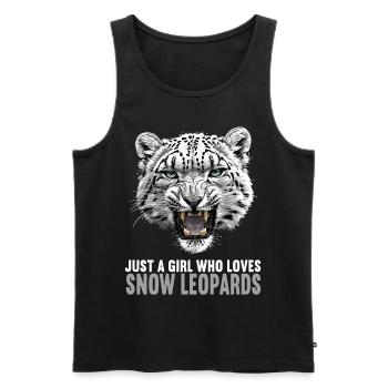 Snow Leopard Schneeleoparden Schneeleopard - Men's Premium Organic Tank Top - black - Front - Michal (187cm)