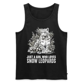 Léopard des neiges Schneeleoparden Schneeleopard - Débardeur bio Premium Homme - noir - Devant - Michal (187cm)