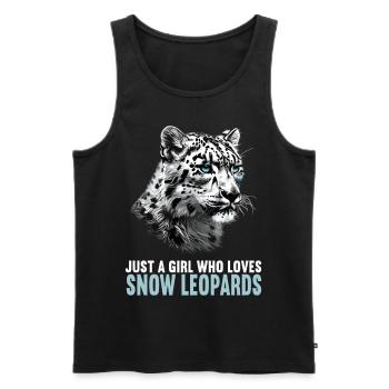 Léopard des neiges Schneeleoparden Schneeleopard - Débardeur bio Premium Homme - noir - Devant - Michal (187cm)