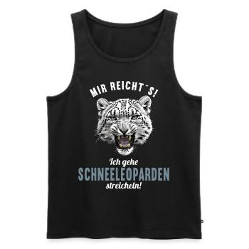 Léopard des neiges Schneeleoparden Schneeleopard - Débardeur bio Premium Homme - noir - Devant - Michal (187cm)