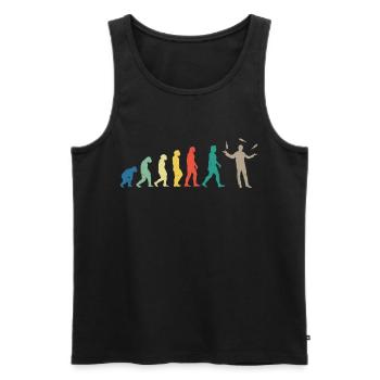 Bartender Mixologist Evolution - Men's Premium Organic Tank Top - black - Front - AI Model Male 178 light (178cm)