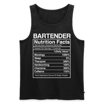 Bartender Mixologist Bartender - Men's Premium Organic Tank Top - black - Front - AI Model Male 178 light (178cm)