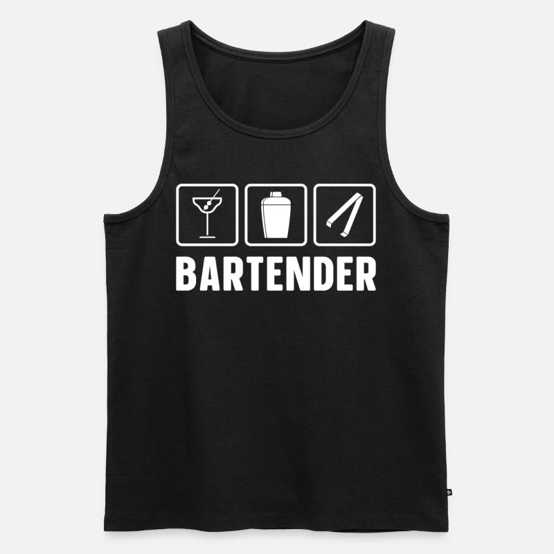Bartender Mixologist Bartender - Männer Premium Bio Tank Top - Schwarz