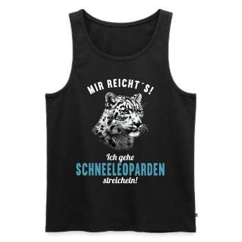 Léopard des neiges Schneeleoparden Schneeleopard - Débardeur bio Premium Homme - noir - Devant - Michal (187cm)