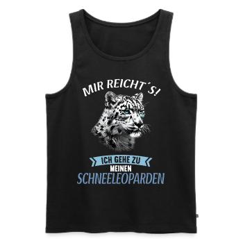 Snow Leopard Schneeleoparden Schneeleopard - Männer Premium Bio Tank Top - Schwarz - Vorne - Michal (187cm)