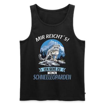 Léopard des neiges Schneeleoparden Schneeleopard - Débardeur bio Premium Homme - noir - Devant - Michal (187cm)