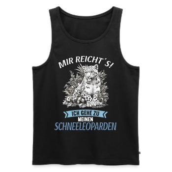 Léopard des neiges Schneeleoparden Schneeleopard - Débardeur bio Premium Homme - noir - Devant - Michal (187cm)