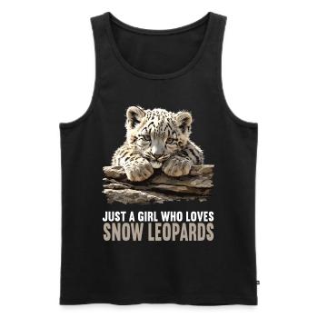 Léopard des neiges Schneeleoparden Schneeleopard - Débardeur bio Premium Homme - noir - Devant - Michal (187cm)