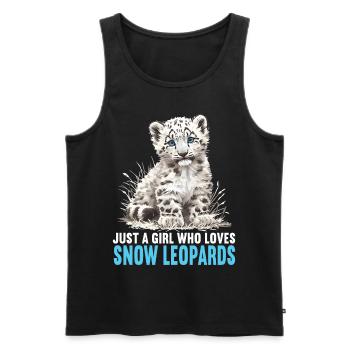 Léopard des neiges Schneeleoparden Schneeleopard - Débardeur bio Premium Homme - noir - Devant - Michal (187cm)