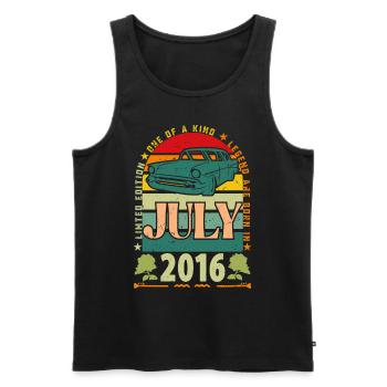 July 2016 birthday gift. July 2016. - Men's Premium Organic Tank Top - black - Front - Michal (187cm)