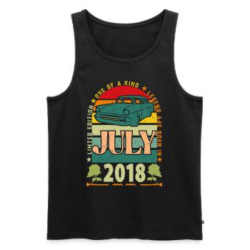 July 2018 birthday gift. July 2018. - Men's Premium Organic Tank Top - black - Front - Michal (187cm)
