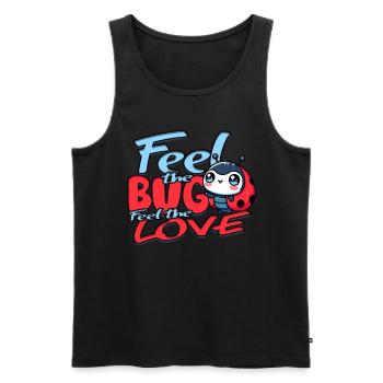 Coccinelle Entomologie Ressentez l’insecte Ressentez l’amour - Débardeur bio Premium Homme - noir - Devant - Michal (187cm)