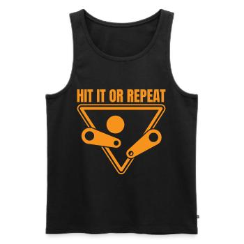 Hit It Or Repeat Pinball Machines GIft Ideas - Männer Premium Bio Tank Top - Schwarz - Vorne - Michal (187cm)