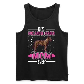 Best Hollandse Herder Mom Ever - Men's Premium Organic Tank Top - black - Front - Michal (187cm)