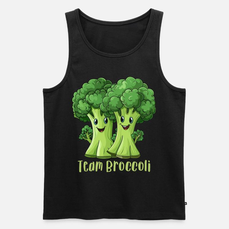 Team Broccoli - Männer Premium Bio Tank Top - Schwarz