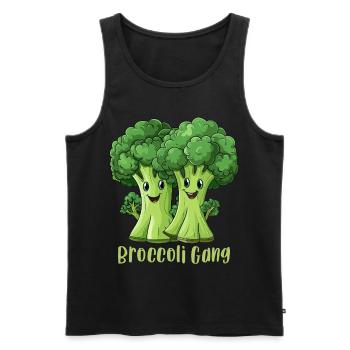 Broccoli Gang - Männer Premium Bio Tank Top - Schwarz - Vorne - Michal (187cm)