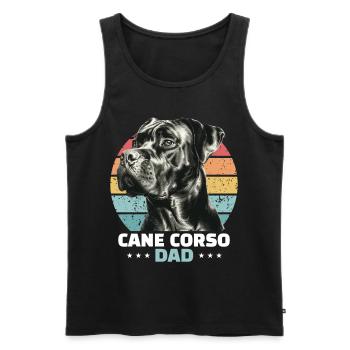 Papa Cane Corso - Débardeur bio Premium Homme - noir - Devant - Michal (187cm)