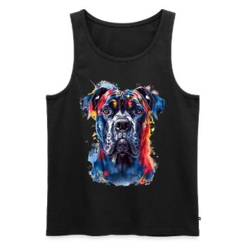 Colorful Cane Corso - Men's Premium Organic Tank Top - black - Front - Michal (187cm)