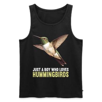 Hummingbird Kolibris Kolibri - Männer Premium Bio Tank Top - Schwarz - Vorne - AI Model Male 178 light (178cm)