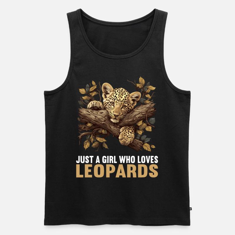 Leoparden Leopard - Männer Premium Bio Tank Top - Schwarz