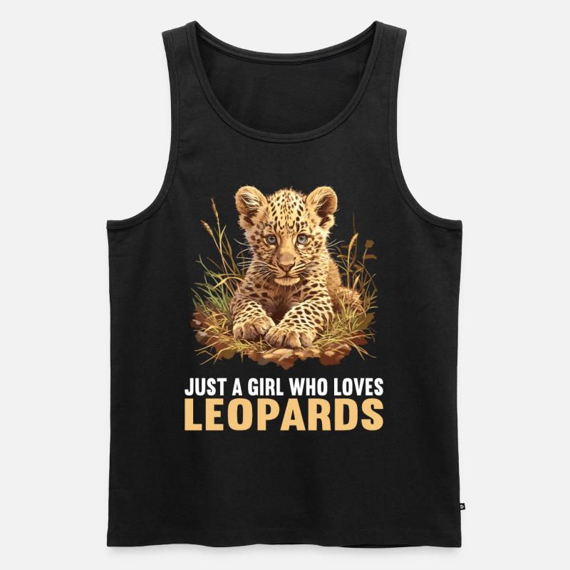 Leoparden Leopard - Männer Premium Bio Tank Top - Schwarz
