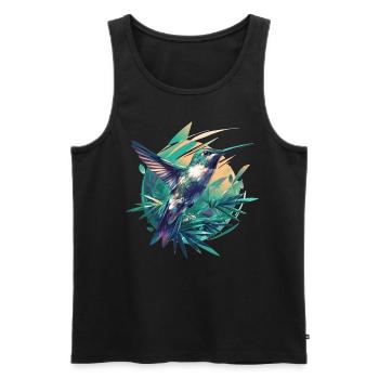 Hummingbird Kolibris Kolibri - Männer Premium Bio Tank Top - Schwarz - Vorne - AI Model Male 178 light (178cm)