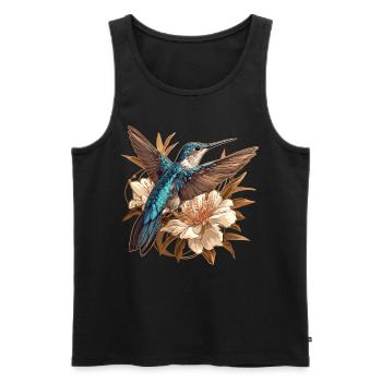 Hummingbird Kolibris Kolibri - Männer Premium Bio Tank Top - Schwarz - Vorne - AI Model Male 178 light (178cm)