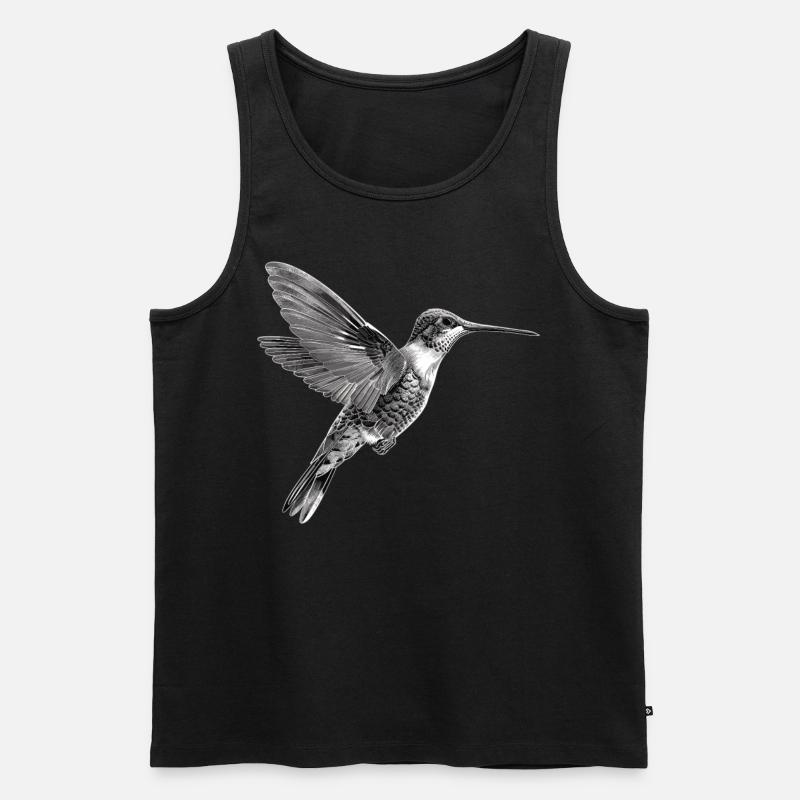 Hummingbird Kolibris Kolibri - Männer Premium Bio Tank Top - Schwarz