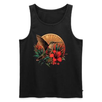 Hummingbird Kolibris Kolibri - Männer Premium Bio Tank Top - Schwarz - Vorne - AI Model Male 178 light (178cm)